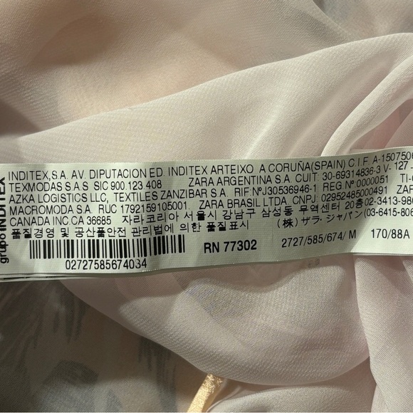 Zara Trafaluc Pink Ruffle Cami Size Medium - Picture 6 of 8